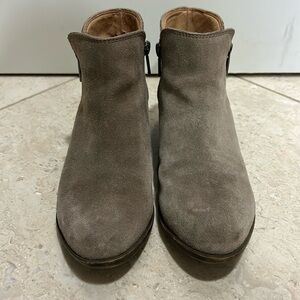 Grey suede boots